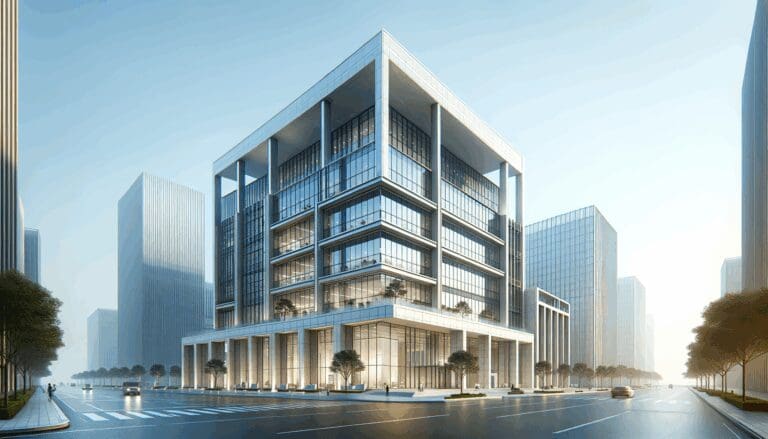 Moderno edificio de oficinas con diseño innovador y tecnología de vanguardia