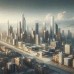 Panorámica moderna de Medellín con centros tecnológicos y edificios innovadores
