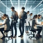 Equipo de emprendedores trabajando en un laboratorio de biotecnología agrícola moderno