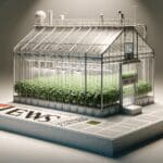 Invernadero moderno con tecnología de cultivo sostenible