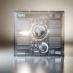 Primer plano de una interfaz tecnológica basada en inteligencia artificial con fondos neutros y tonos modernos.