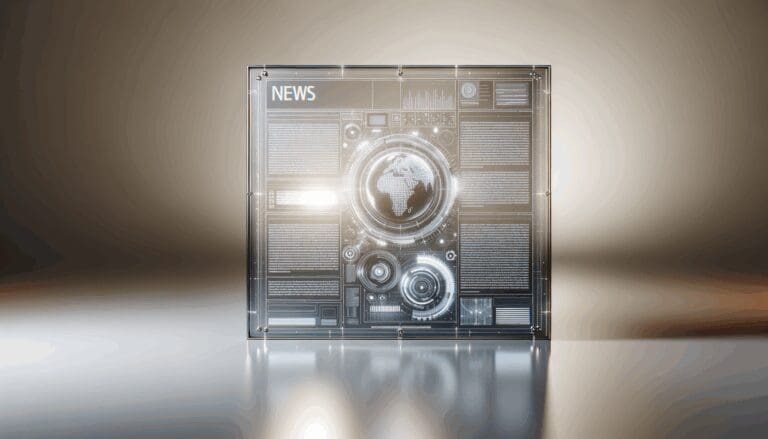 Primer plano de una interfaz tecnológica basada en inteligencia artificial con fondos neutros y tonos modernos.