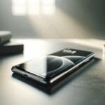 Primer plano de dispositivo tecnológico deportivo inteligente sobre una mesa, fondo neutro y moderno, luz natural