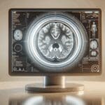 Primer plano de una resonancia magnética vista en una pantalla médica, con ambiente tecnológico y tonos neutros.