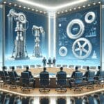 Representación de tecnología hidráulica innovadora en una sala de conferencias moderna