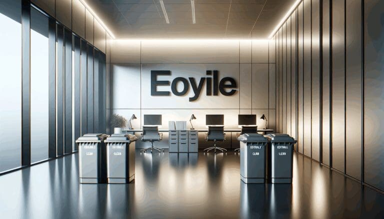 Envases reutilizables en un entorno de oficina moderna