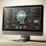 Pantalla de computadora mostrando código y gráficos de inteligencia artificial.