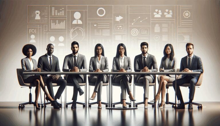 Vista de un panel de expertos en una conferencia tecnológica moderna