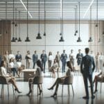 Reunión de emprendedores en un moderno espacio de coworking