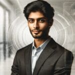 Retrato de un joven empresario trabajando en un entorno tecnológico moderno