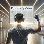 Persona entrenando con auriculares frente a una pantalla digital luminosa, ambiente moderno de gimnasio.