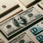 Primer plano de billetes de dólares y pesos argentinos sobre un fondo neutro.