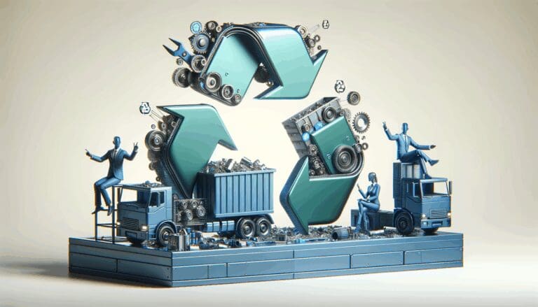 Reciclaje de materiales con enfoque en innovación tecnológica.