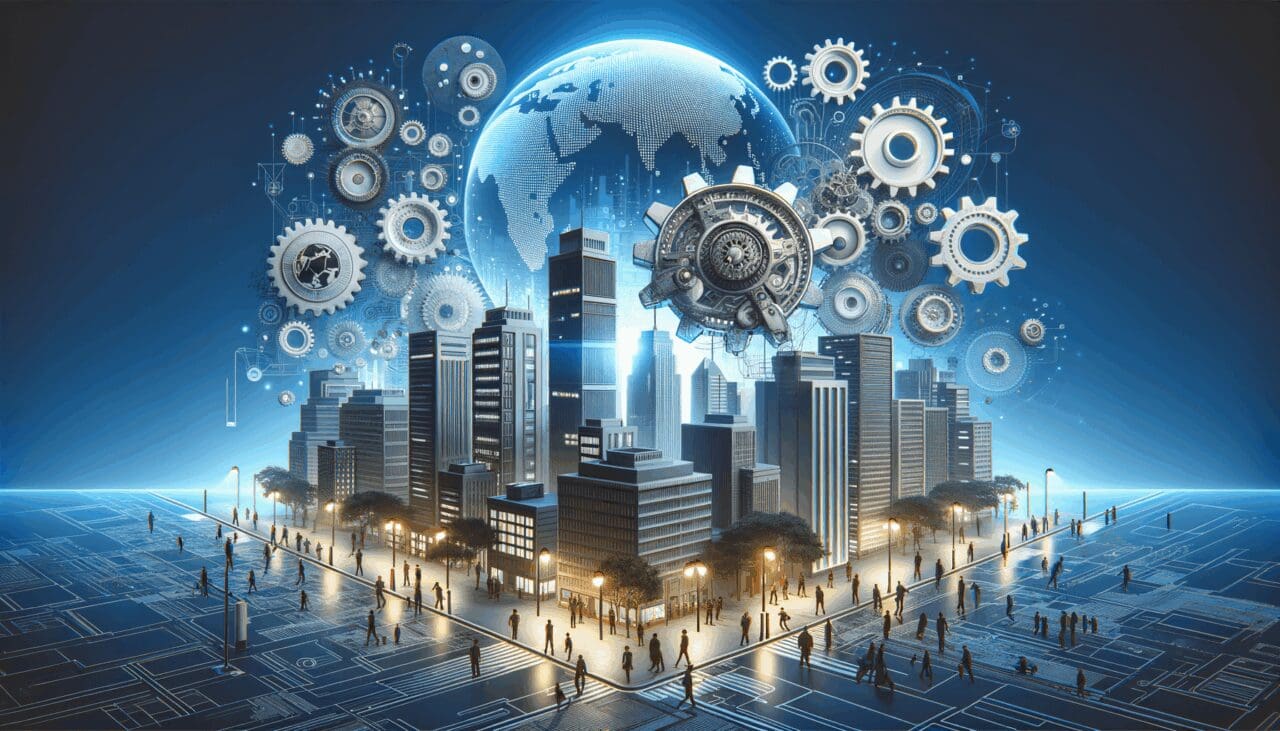 Representación de una startup tecnológica en expansión por América Latina.