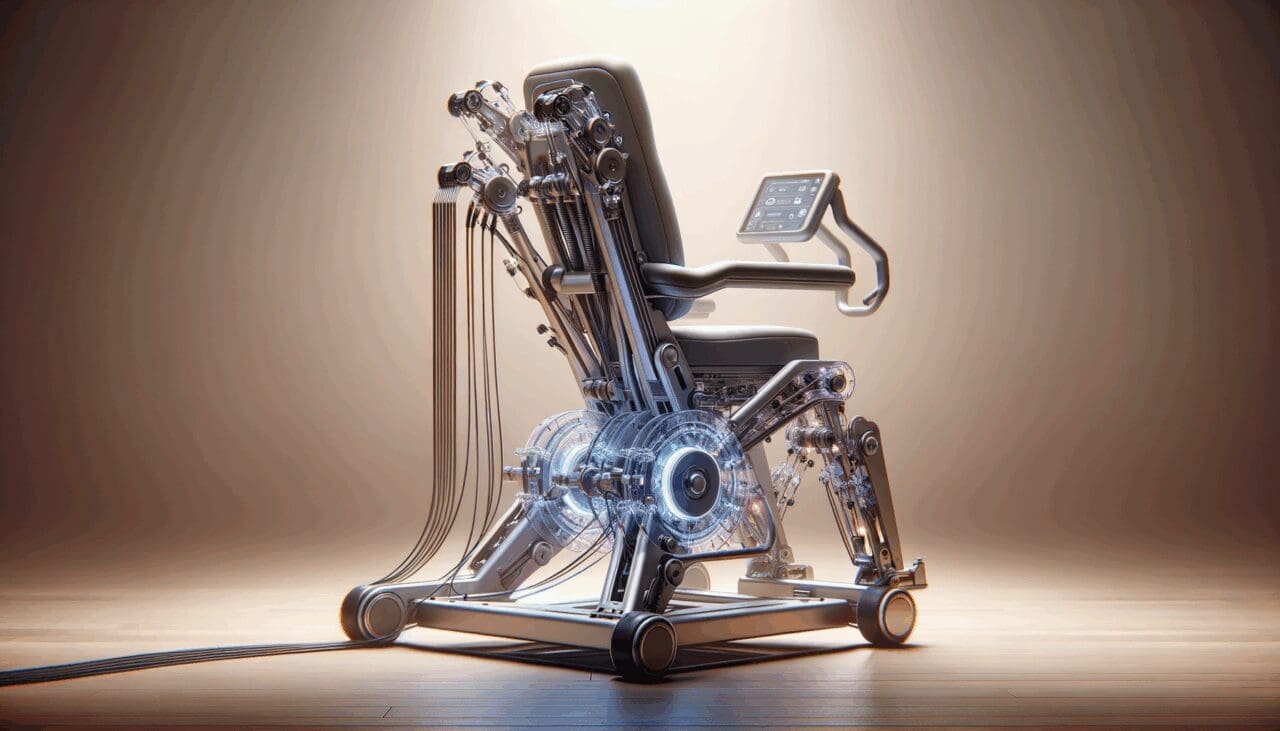 Dispositivo tecnológico aplicado a la rehabilitación motriz en un entorno clínico.