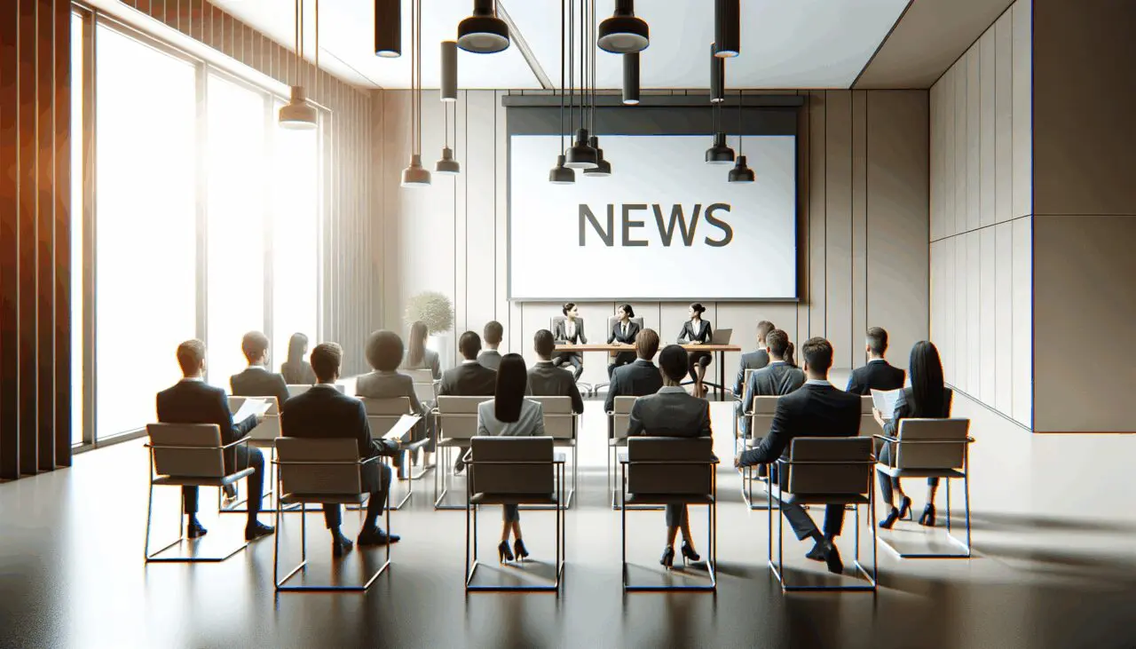 Espacio moderno de coworking con emprendedores en conferencia