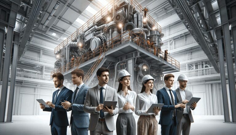 Ingenieros operando tecnología avanzada en una mina moderna