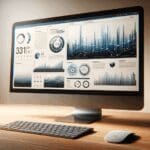 Pantalla de computadora mostrando gráficos de una plataforma digital.