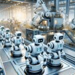 Robots automatizados trabajando en una mina moderna.