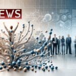 Representación conceptual de microcanales tecnológicos inspirados en sistemas biológicos sobre un fondo abstracto.