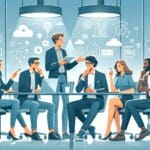 Congreso de tecnología con emprendedores y expertos compartiendo ideas.