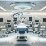 Sala de cirugía moderna con equipo médico y tecnología avanzada