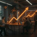 Startups finalistas colaborando en innovación sostenible en el laboratorio de Cervecería AB InBev para EtMday 2025.