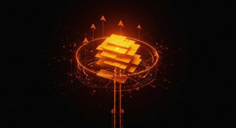 Torre solar 3D innovadora que triplica área solar y aumenta capacidad un 50% impulsando la energía solar sostenible.