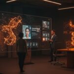 Adobe AI Foundry personalizando contenidos multimodales con IA para empresas con branding innovador en paleta naranja y negro.