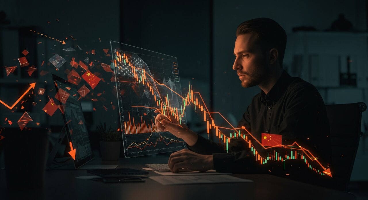 Impacto de la caída de bonos basura de EE.UU. en startups con gráficos financieros y metáforas de riesgo de mercado.