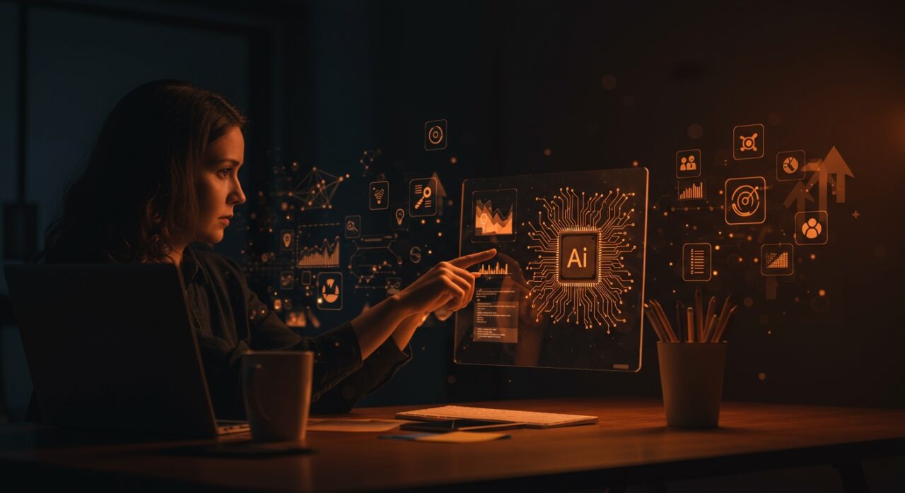 Herramientas creativas de IA integradas en Canva optimizando diseño gráfico y productividad en plataforma SaaS.