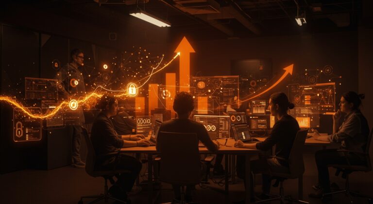 Evento nacional de ciberseguridad con startups colaborando en innovaciones presentadas por CEEI Castellón y Cybersecurity Ventures.