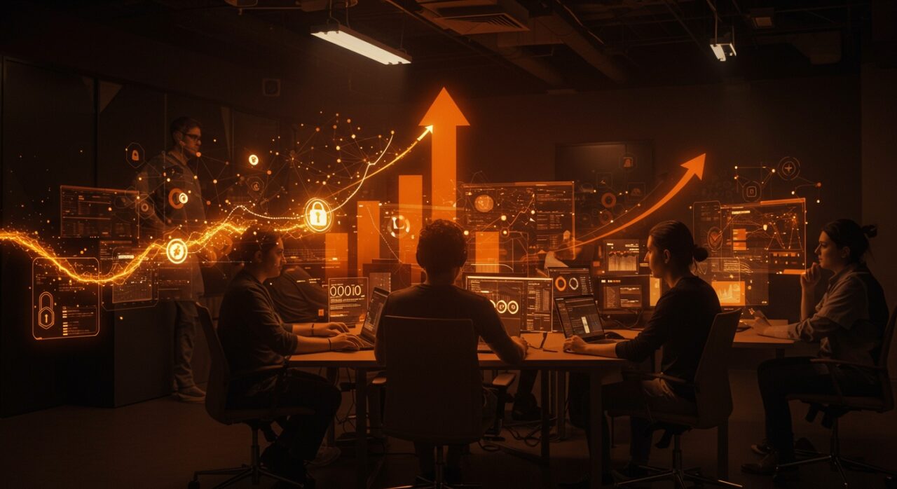 Evento nacional de ciberseguridad con startups colaborando en innovaciones presentadas por CEEI Castellón y Cybersecurity Ventures.