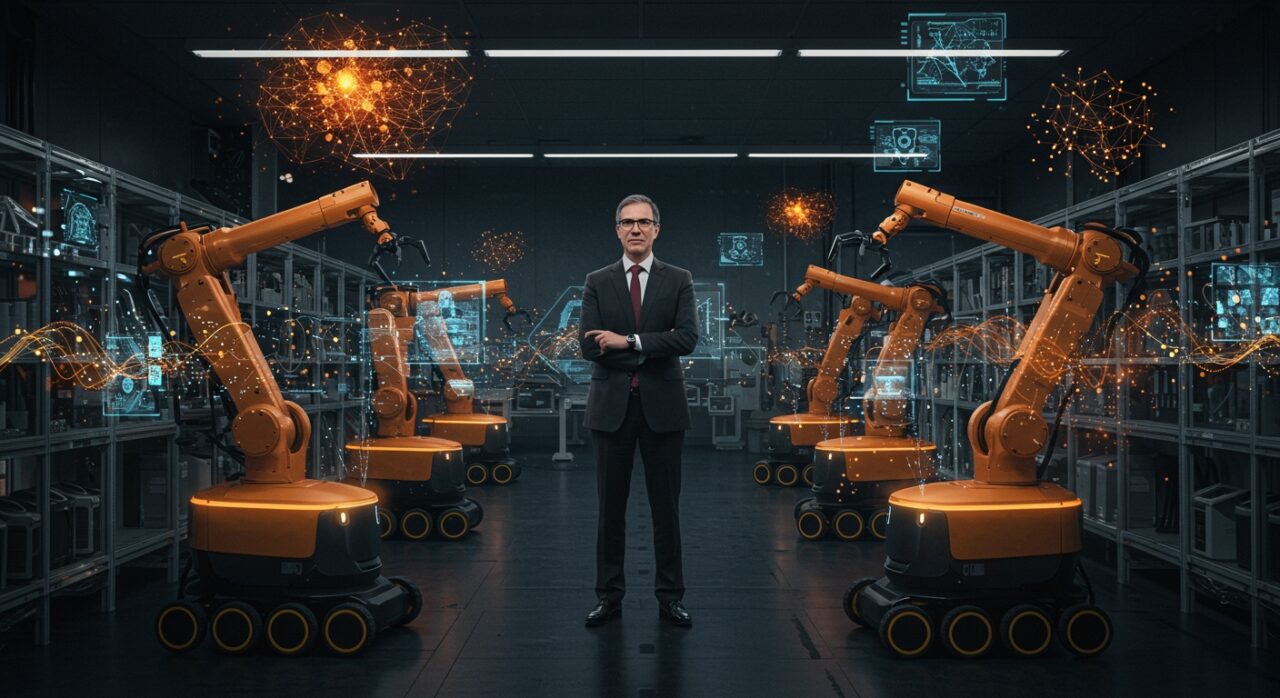 Profesor de UCLA liderando laboratorio de inteligencia artificial y robótica autónoma en Coco Robotics con datos masivos y automatización.