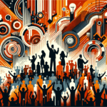 Convocatoria y colaboración en comunidad startup tecnológica con paleta naranja y negro Ecosistema Startup