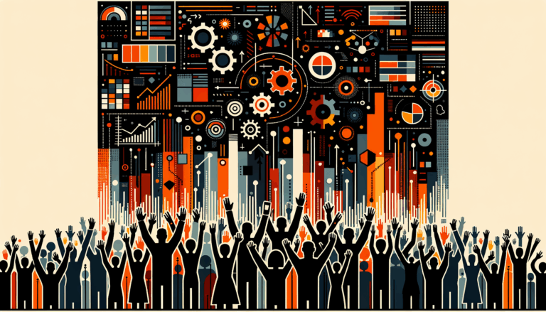 Imagen conceptual de convocatoria y colaboración en startup tecnológica con colores naranja y negro del Ecosistema Startup