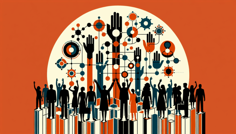 Imagen editorial sobre convocatoria y colaboración en startups tecnológicas con paleta naranja y negro Ecosistema Startup