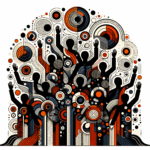 convocatoria de startups con colaboración comunitaria y networking en colores naranja y negro Ecosistema Startup