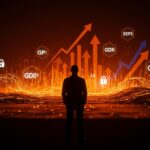 Silueta de líder europeo frente a ciudad digital segura, representando la creciente soberanía digital en Europa y protección de datos según GDPR.