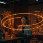 Cristina Acuña liderando innovación sustentable en startup de reciclaje de plumavit con enfoque en economía circular y patentes internacionales.