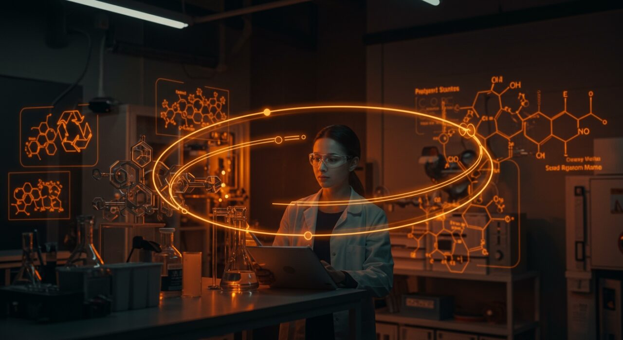 Cristina Acuña liderando innovación sustentable en startup de reciclaje de plumavit con enfoque en economía circular y patentes internacionales.