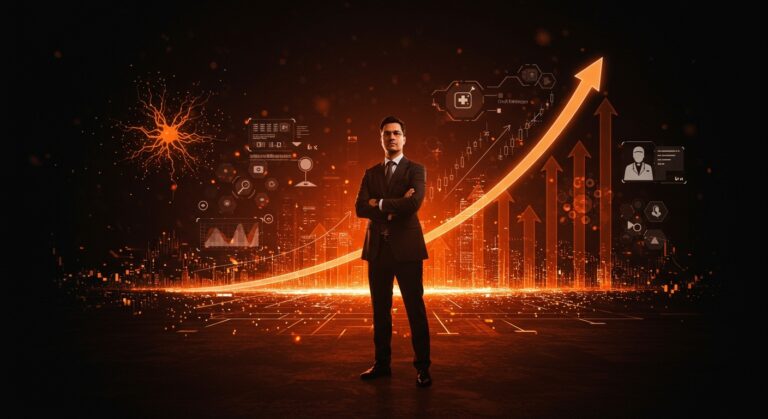 Din Bisevac CEO liderando el crecimiento millonario de su startup con inversión de Google Ventures y tecnología de inteligencia artificial.