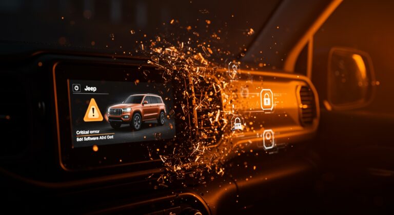 Fallo crítico en actualización OTA de software en vehículos Jeep 4xE, resaltando riesgos en software automotriz y movilidad conectada.