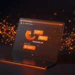 Interfaz moderna de Firefox con Perplexity AI mostrando búsqueda conversacional inteligente en un navegador con estilo Ecosistema Startup.