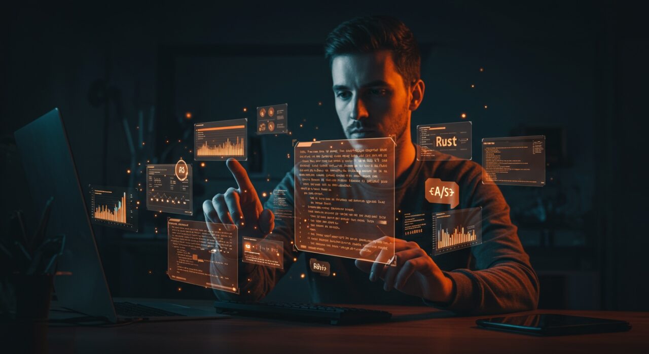 Founder utilizando sistema de gestión empresarial basado en texto para automatización y gestión de procesos empresariales en tecnología open source.