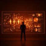 Líder startup enfrentando el desafío entre fortaleza simbólica y datos en la toma de decisiones y cultura organizacional.