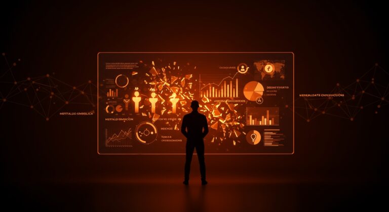 Líder startup enfrentando el desafío entre fortaleza simbólica y datos en la toma de decisiones y cultura organizacional.