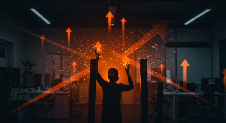 Imagen editorial que representa la eliminación de contenido sobre riesgos de IA por la FTC y su impacto en startups tecnológicas y regulación IA.