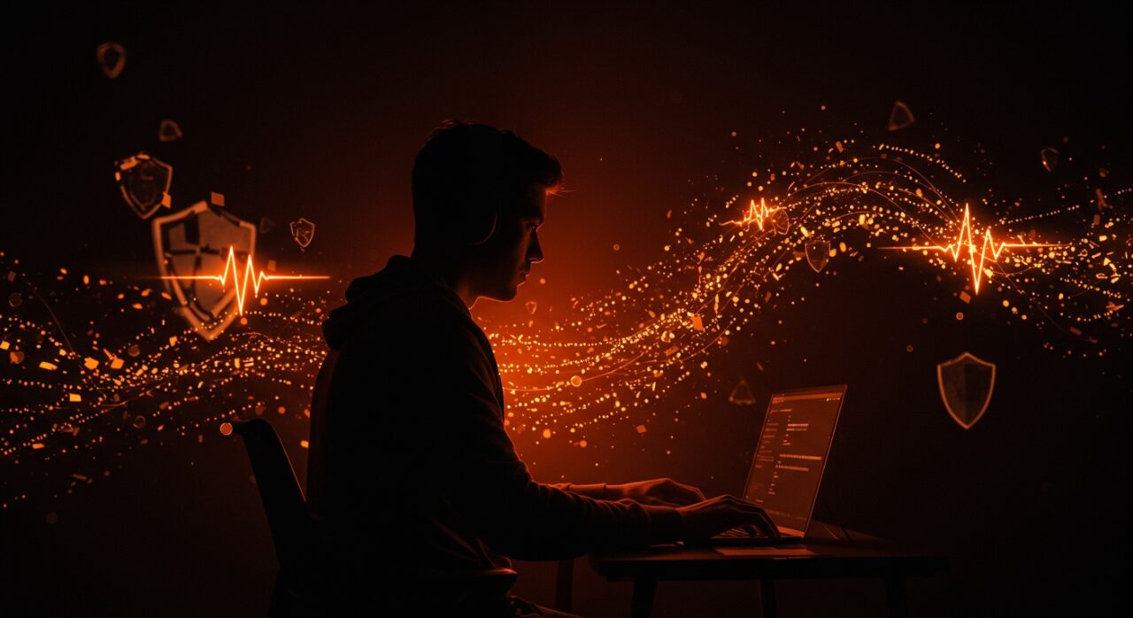 Vulnerabilidad crítica de ejecución remota de código en GitHub Copilot representada por un desarrollador enfrentando riesgos de ciberseguridad en un entorno tecnológico startup.