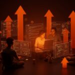 Ingenieros backend y full-stack colaborando remotamente en desarrollo de software con impacto social en startup tecnológica.